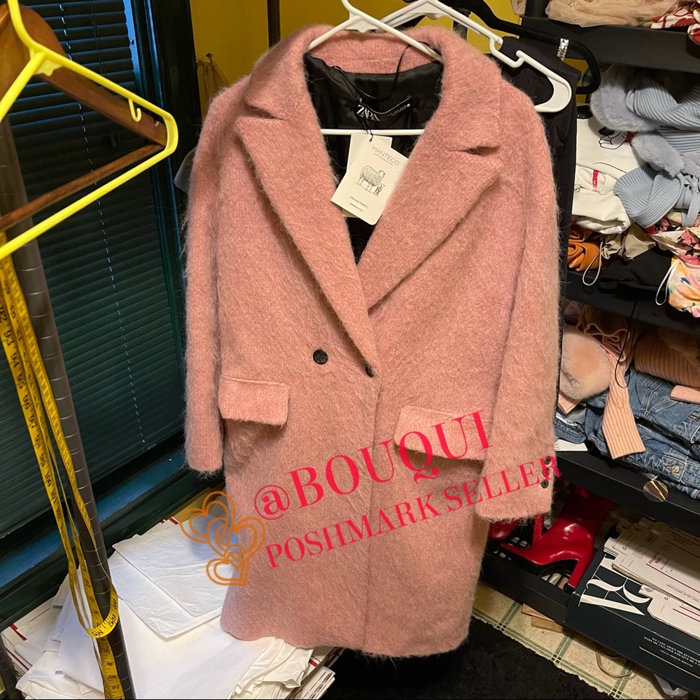 BLOGGERS FAV ZARA LIMITED EDITION WOOL BLEND COAT - Picture 2 of 14